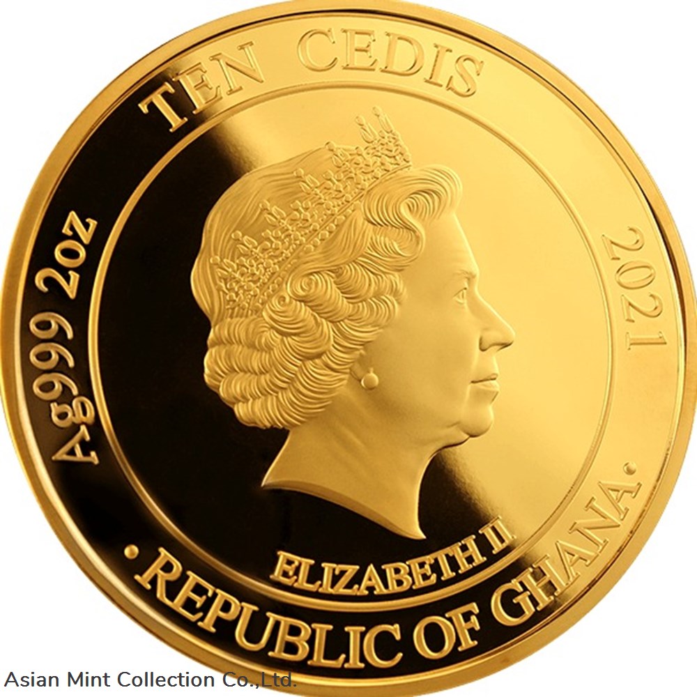 2021 - Chinese Dragon Greatest Porcelain 2oz Proof-like Silver Coin 10 Cedis Ghana 2 coins ingots bullion 2021 chinese dragon greatest porcelain 2oz proof like silver coin 10 cedis ghana