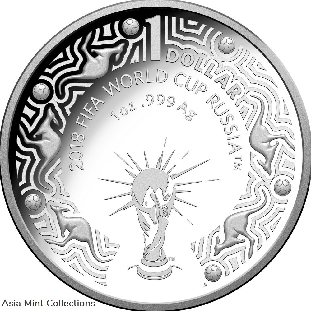 coins ingots bullion 2018 australia fifa world cup russia silver proof coin