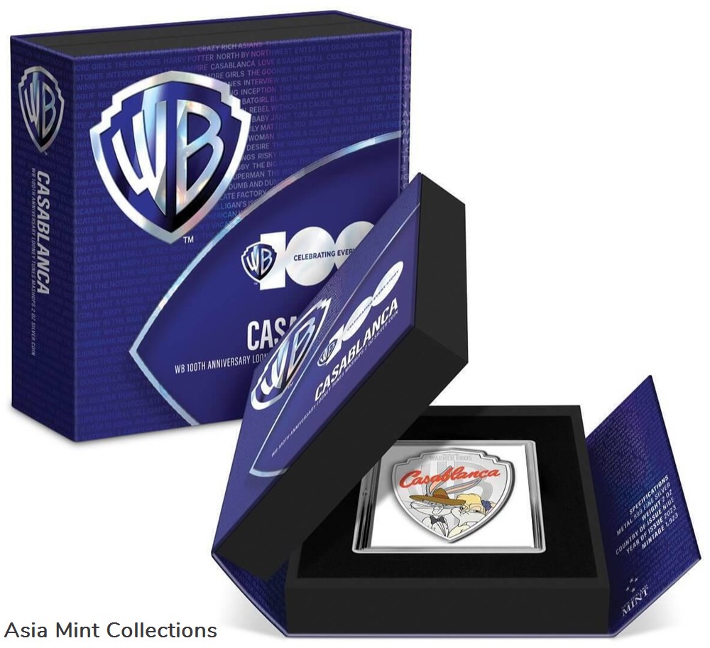 2023 Niue Warner Bros. Looney Tunes Mashups Casablanca 2oz Silver Proof Coin 5 coins ingots bullion 2023 niue warner bros looney tunes mashups casablanca 2oz silver proof coin
