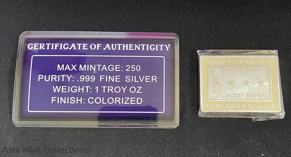 Marvel Vintage Comics #1 "Daredevil" 1 troy oz .999 Silver Art Bar with COA 250 coins ingots bullion coin marvel vintage comics 1 daredevil 1 troy oz 999 silver art bar with coa 250