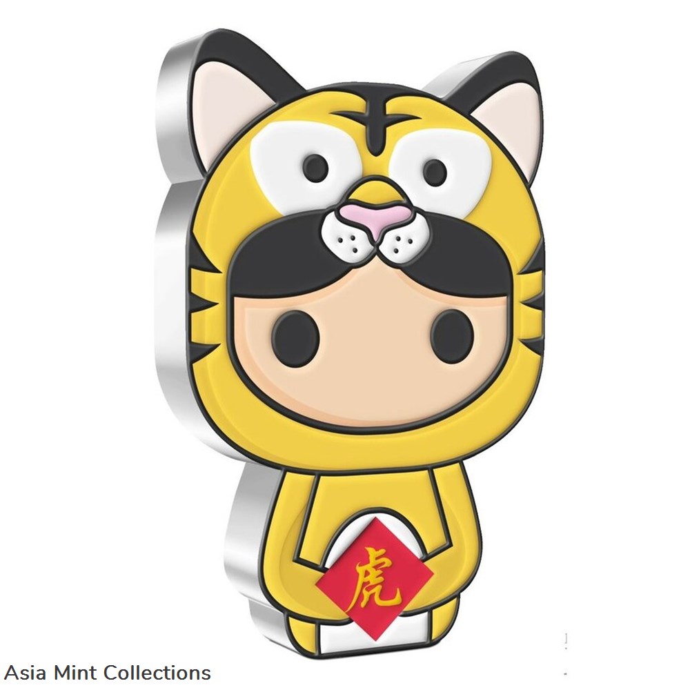 2022 - Niue - 1 Oz Silver Proof - Chibi Lunar Series Year of the Tiger coins ingots bullion coin 2022 niue 1 oz silver proof chibi lunar series year of the tiger