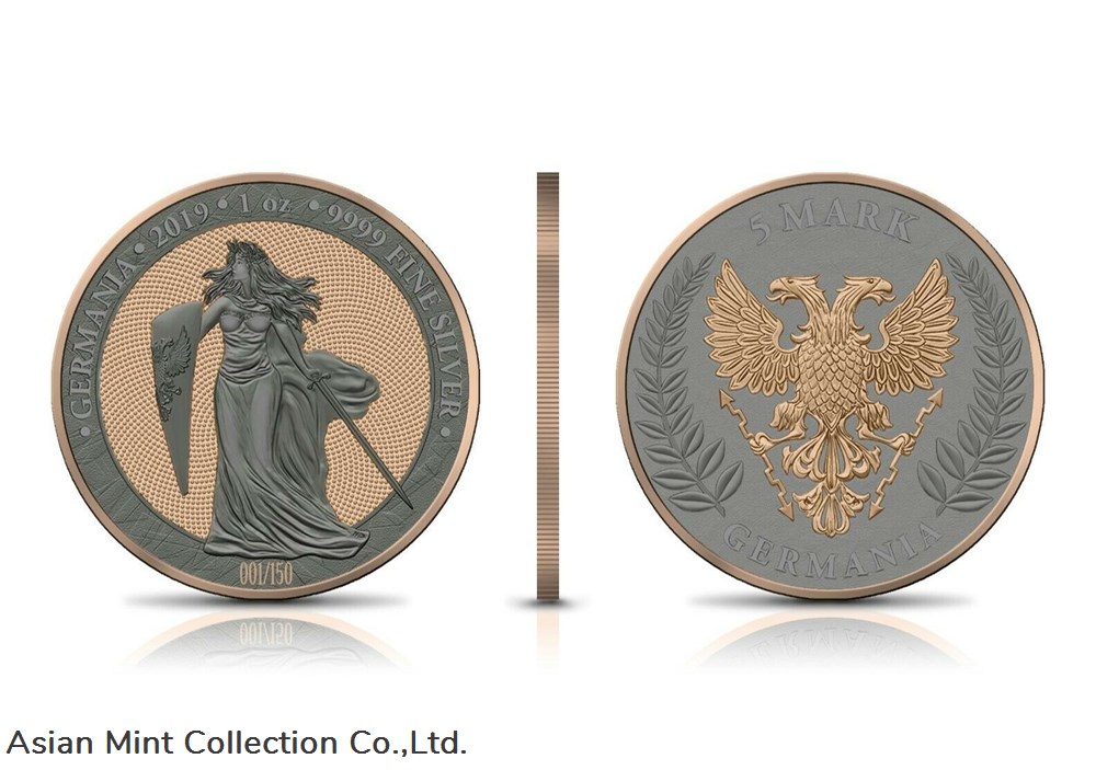 coins world germany 2019 germania 5 mark 1oz 999 fine bunc collectors editions silver proof coin