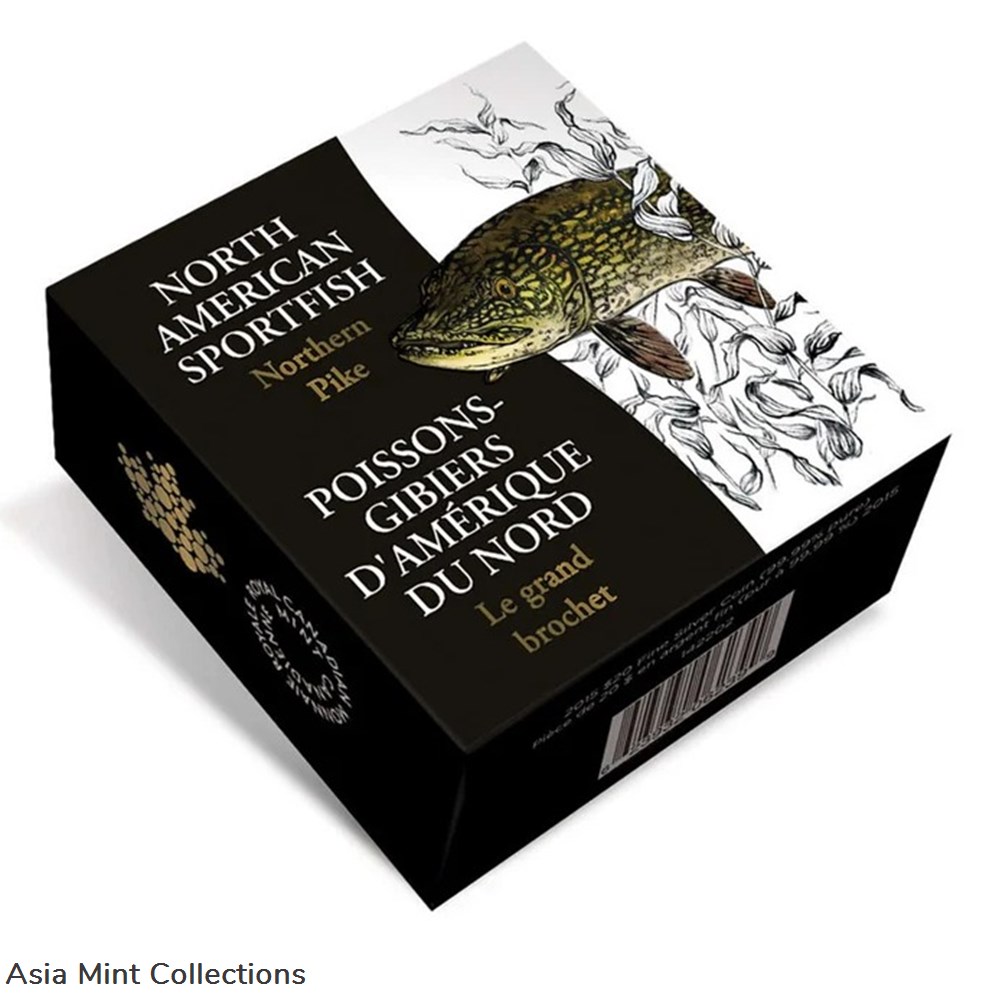 coins ingots bullion 2015 20 north american sportfish northern pike pure silver coin