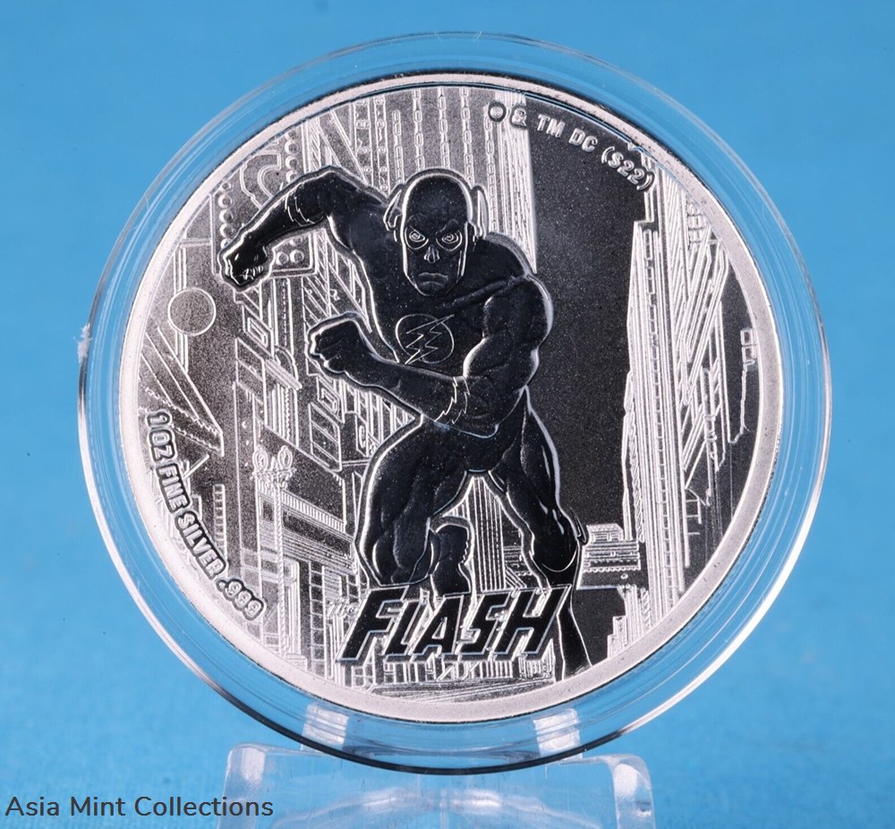 2023 - DC Comics™ Flash™ 1 oz Silver Coin 999 Samoa ST/BU 3 coins 2023 dc comics flash 1 oz silver coin 999 samoa st bu