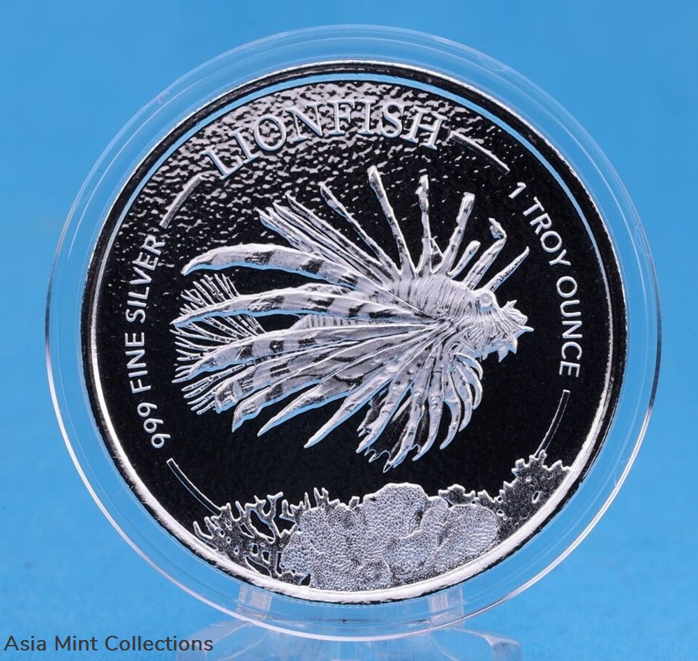 2019 - Barbados 1 oz Silver 999 Lionfish Firefish 1 oz 999 Silver Coins 4 ingots bullion 2019 barbados 1 oz silver 999 lionfish firefish 1 oz 999 silver coins