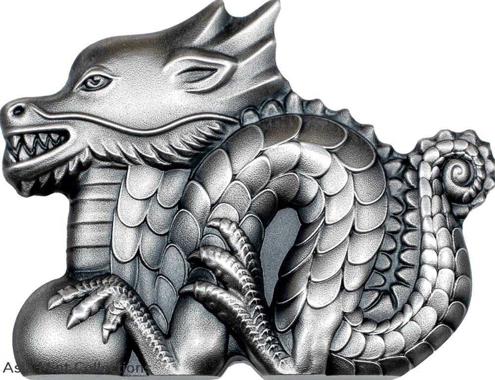 2024 Mongolia Lunar Great Silver Dragon 1oz Silver Antiqued Coin coins ingots bullion 2024 mongolia lunar great silver dragon 1oz silver antiqued coin