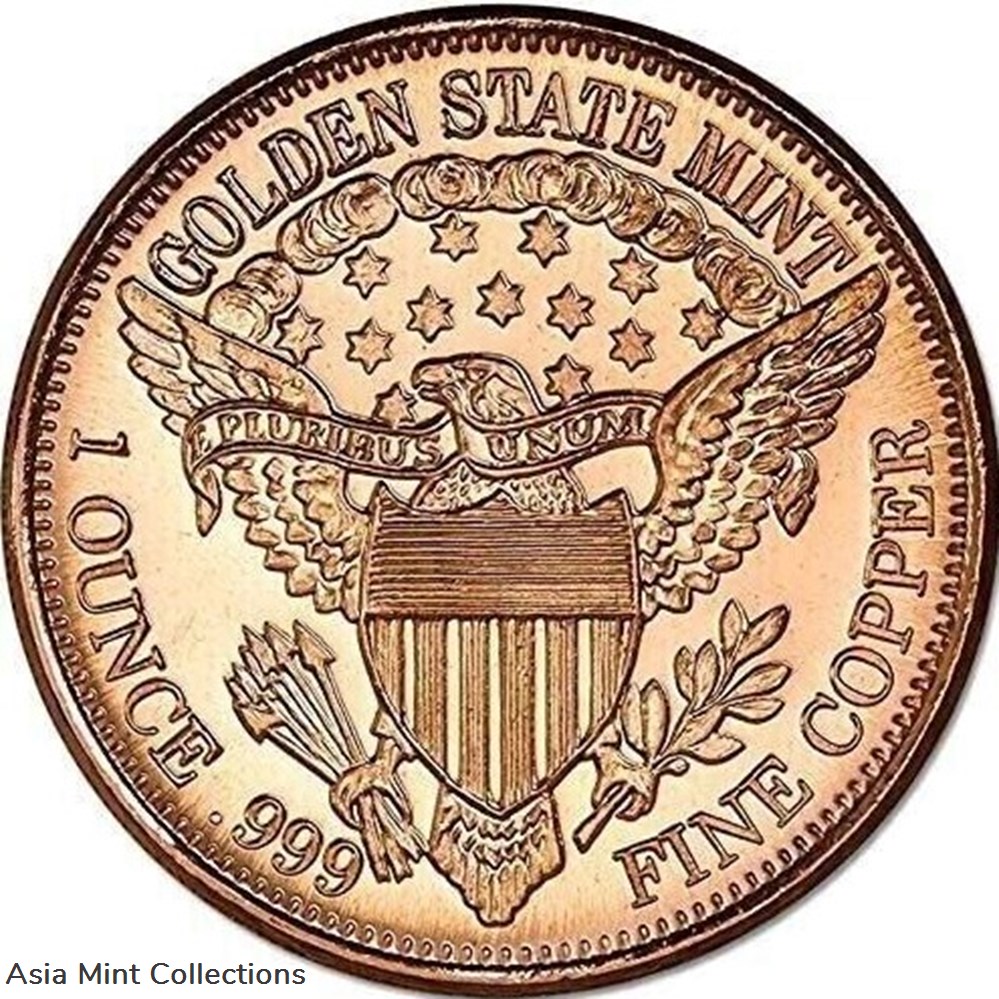 1921 - 1 OZ Morgan Round Coin - Copper 1 Oz .999 Pure Fine Copper GSM IN STOCK!! 2 minerals meteorites 1921 1 oz morgan round coin copper 1 oz 999 pure fine copper gsm in stock