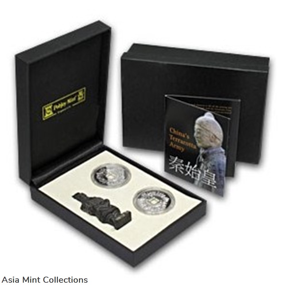 2009 - Isle of Man China Terracotta Army 2 Coin Set Proof Silver Crowns Mint Box coins ingots bullion 2009 isle of man china terracotta army 2 coin set proof silver crowns mint box