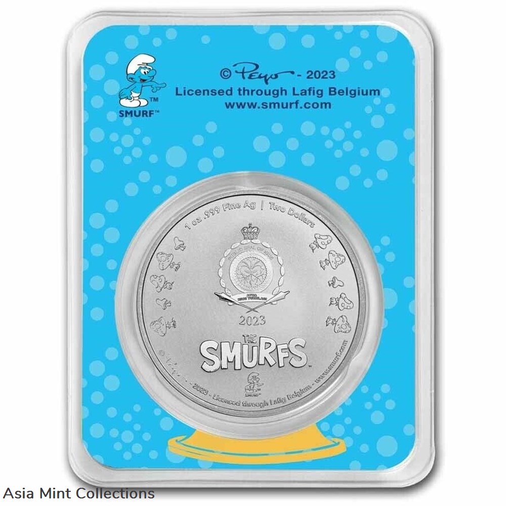 2023 - Smurfs Smurfs Smurfs Smurfets 1 Oz 999 Silver Colored Niue ST/BU 6 coins ingots bullion coin 2023 smurfs smurfs smurfs smurfets 1 oz 999 silver colored niue st bu
