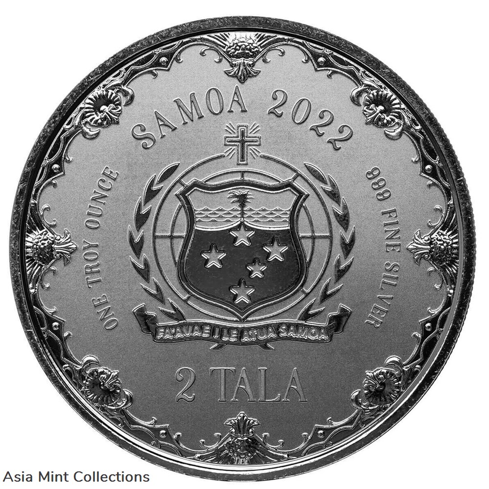 2022 - Samoa 2 Tala 1oz 999 Silver Mermaid Princess of the Seas Proof / Like 2 coins ingots bullion coin 2022 samoa 2 tala 1oz 999 silver mermaid princess of the seas proof like