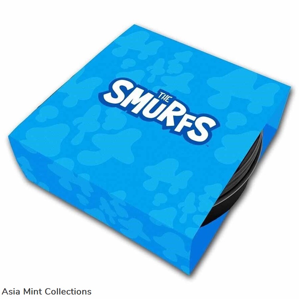 2023 - Smurfs Smurfs 65th Anniversary 1oz 999 Silver Niue Proof with Original Packaging 5 coins ingots bullion coin 2023 smurfs smurfs 65th anniversary 1oz 999 silver niue proof with original packaging