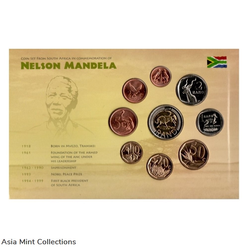 coins 2000 2010 blister nelson mandela south africa