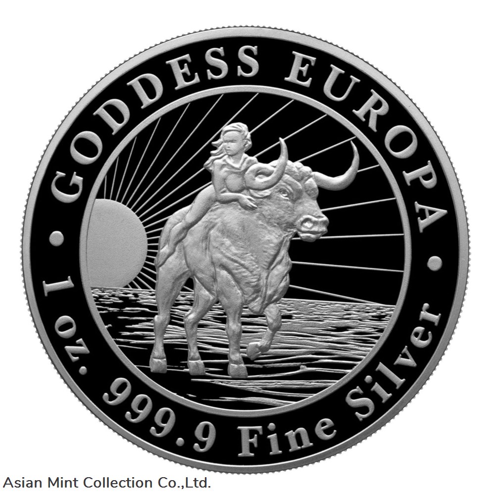 2022 1oz $5 NZD Tokelau Goddess Europa Silver Coin BU coins ingots bullion 2022 1oz 5 nzd tokelau goddess europa silver coin bu