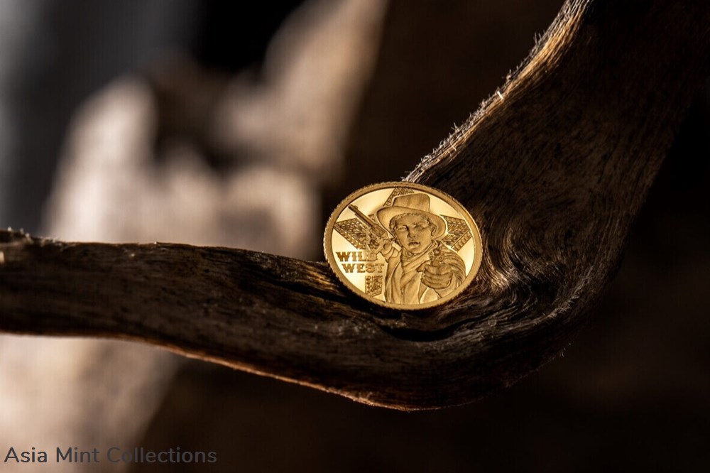 2024 Cook Islands Legends Wild West 0.5g Gold Proof Coin 3 coins ingots bullion ingot 2024 cook islands legends wild west 0 5g gold proof coin