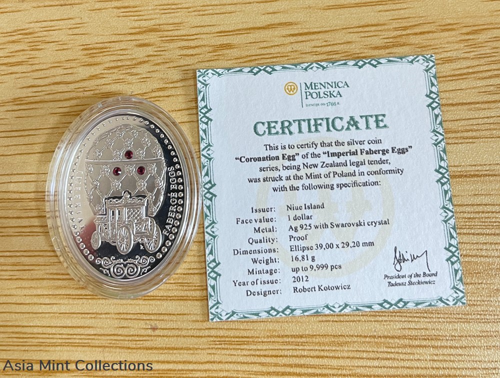 coins ingots bullion 2012 coronation egg imperial faberge eggs proof silver coin 1 niue
