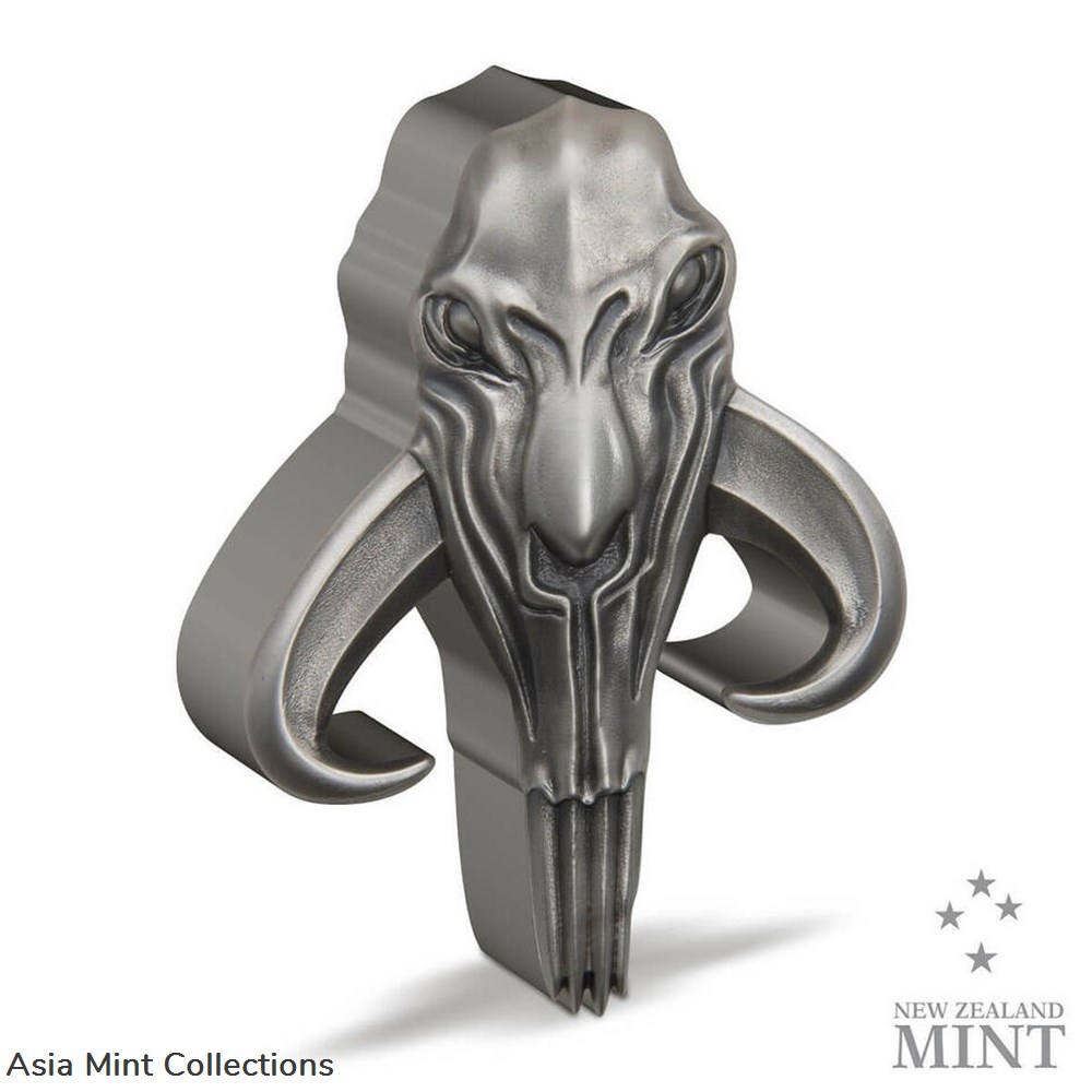 2023 Niue Star Wars Mandalorian Mythosaur 5oz Silver Antiqued Coin 3 coins ingots bullion 2023 niue star wars mandalorian mythosaur 5oz silver antiqued coin