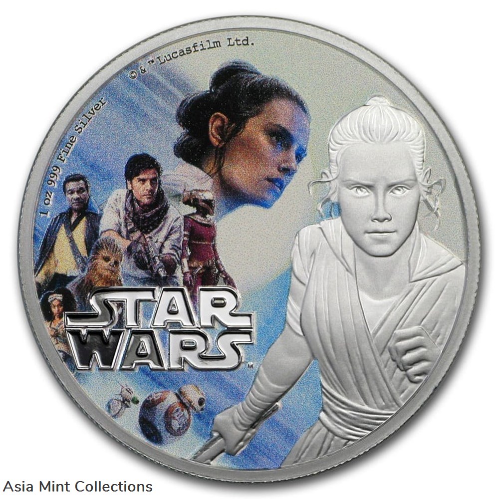 2019 Niue 1 oz Silver $2 Star Wars The Rise of Skywalker: Rey coins ingots bullion coin 2019 niue 1 oz silver 2 star wars the rise of skywalker rey