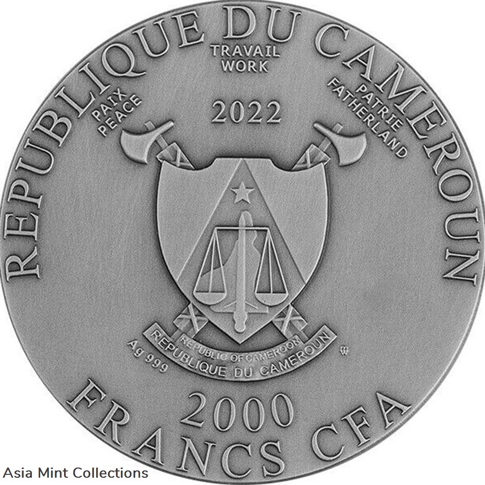 2022 - Alter Ego 2 oz Antique finish Silver Coin 2000 Francs CFA Cameroon 4 coins ingots bullion 2022 alter ego 2 oz antique finish silver coin 2000 francs cfa cameroon