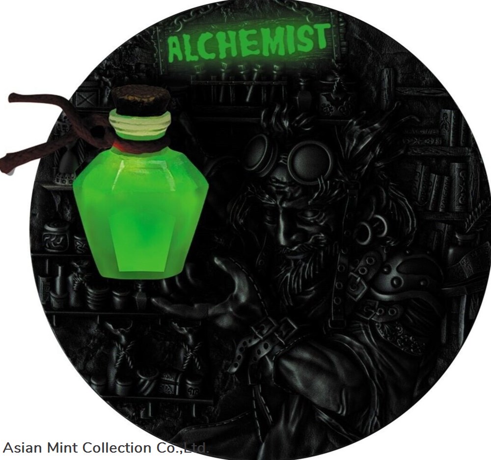 coins ingots bullion 2022 niue alchemist 2oz silver fluorescent printed coin