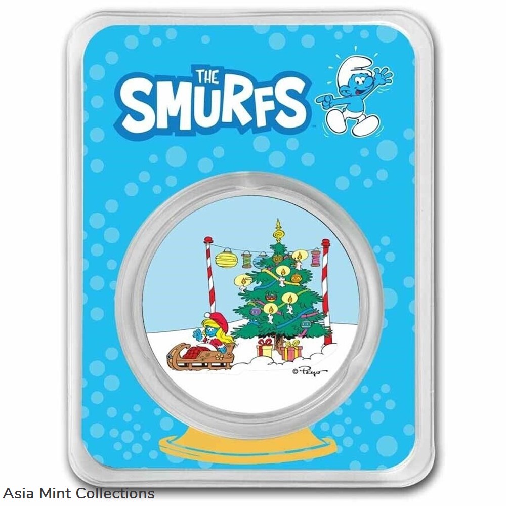 2023 - Smurfs Smurfs Smurfs Smurfets 1 Oz 999 Silver Colored Niue ST/BU coins ingots bullion coin 2023 smurfs smurfs smurfs smurfets 1 oz 999 silver colored niue st bu