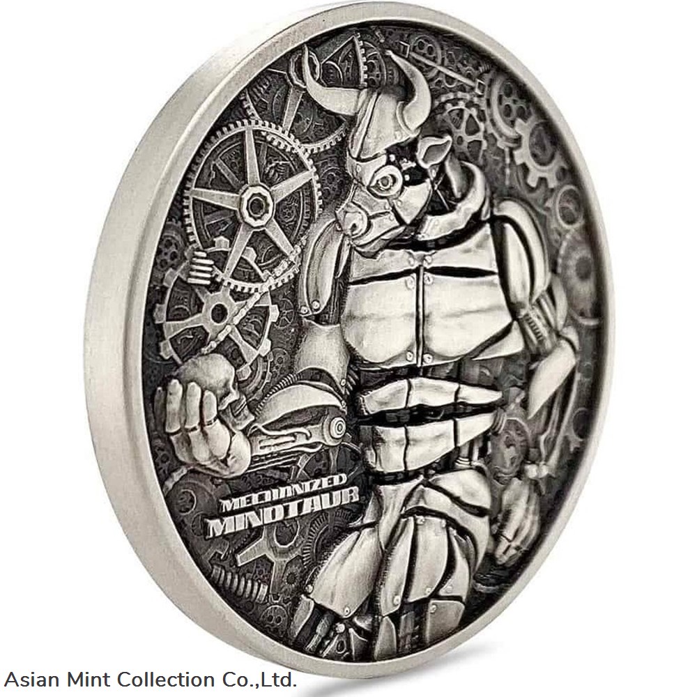 2022 Mechanized Minotaur Chad 2 oz .999 Silver Coin Steampunk 3 coins ingots bullion ingot 2022 mechanized minotaur chad 2 oz 999 silver coin steampunk