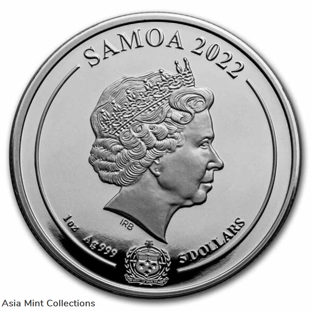 2022 Samoa King Arthur 4x1oz Silver Black Proof Coin Set 6 coins ingots bullion 2022 samoa king arthur 4x1oz silver black proof coin set