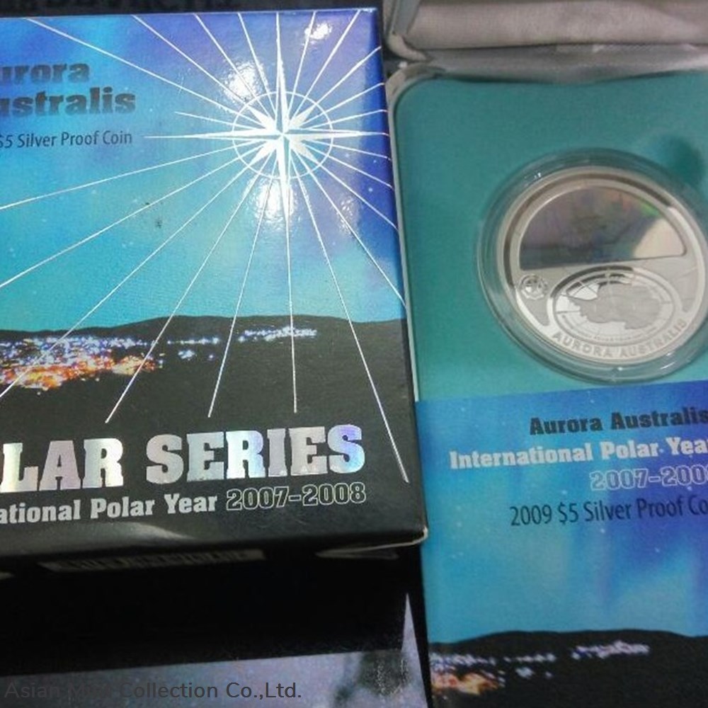 2009 AURORA AUSTRALIS $5 SILVER PROOF COIN 3 coins ingots bullion 2009 aurora australis 5 silver proof coin