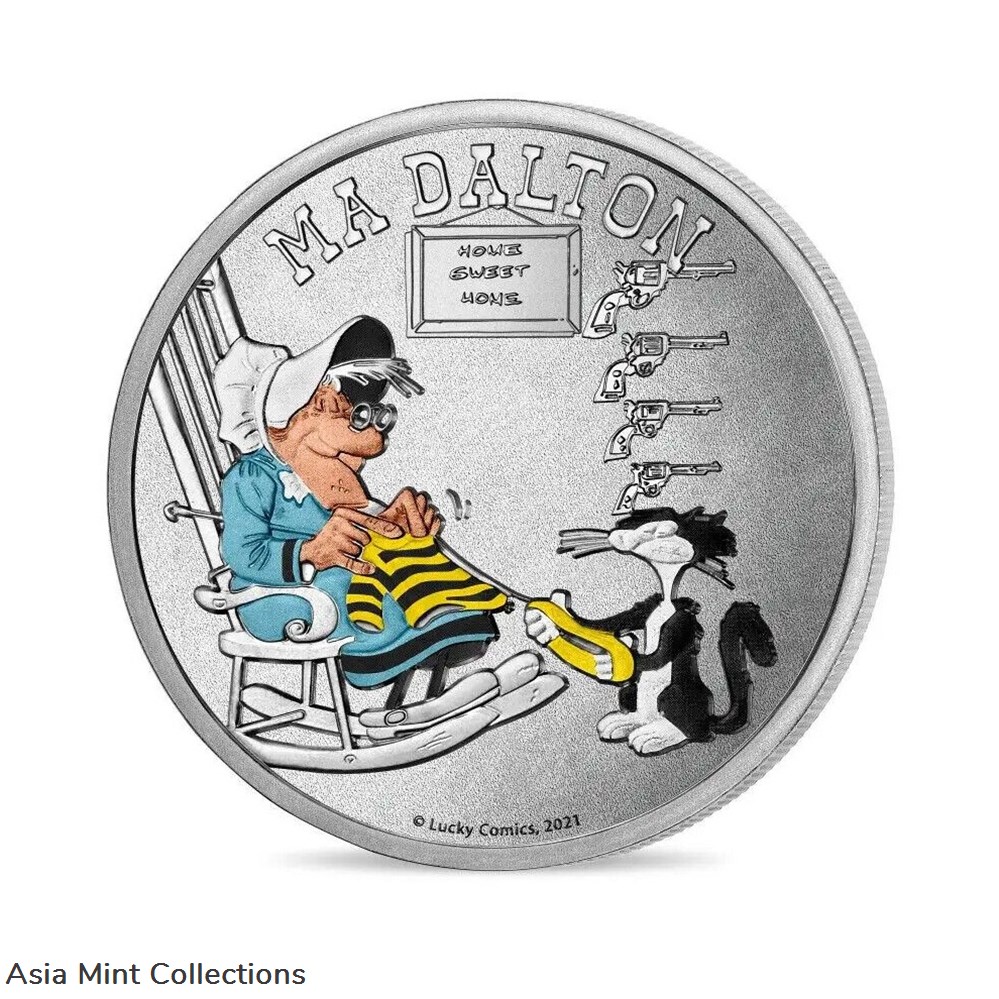 2021 - Monnaie De Paris Memory token Lucky Luke - Ma Dalton 2 coins ingots bullion copper coin 2021 monnaie de paris memory token lucky luke ma dalton
