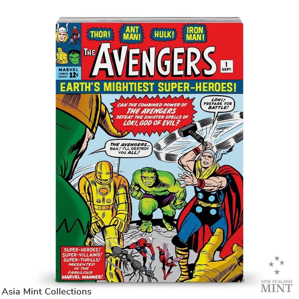 coins ingots bullion 2023 niue marvel comix avengers 1 1oz silver colorized proof coin