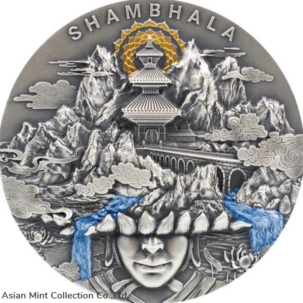 2022 - Niue 5$ Legendary Lands Shambhala 2oz coins ingots bullion silver coin 2022 niue 5 legendary lands shambhala 2oz