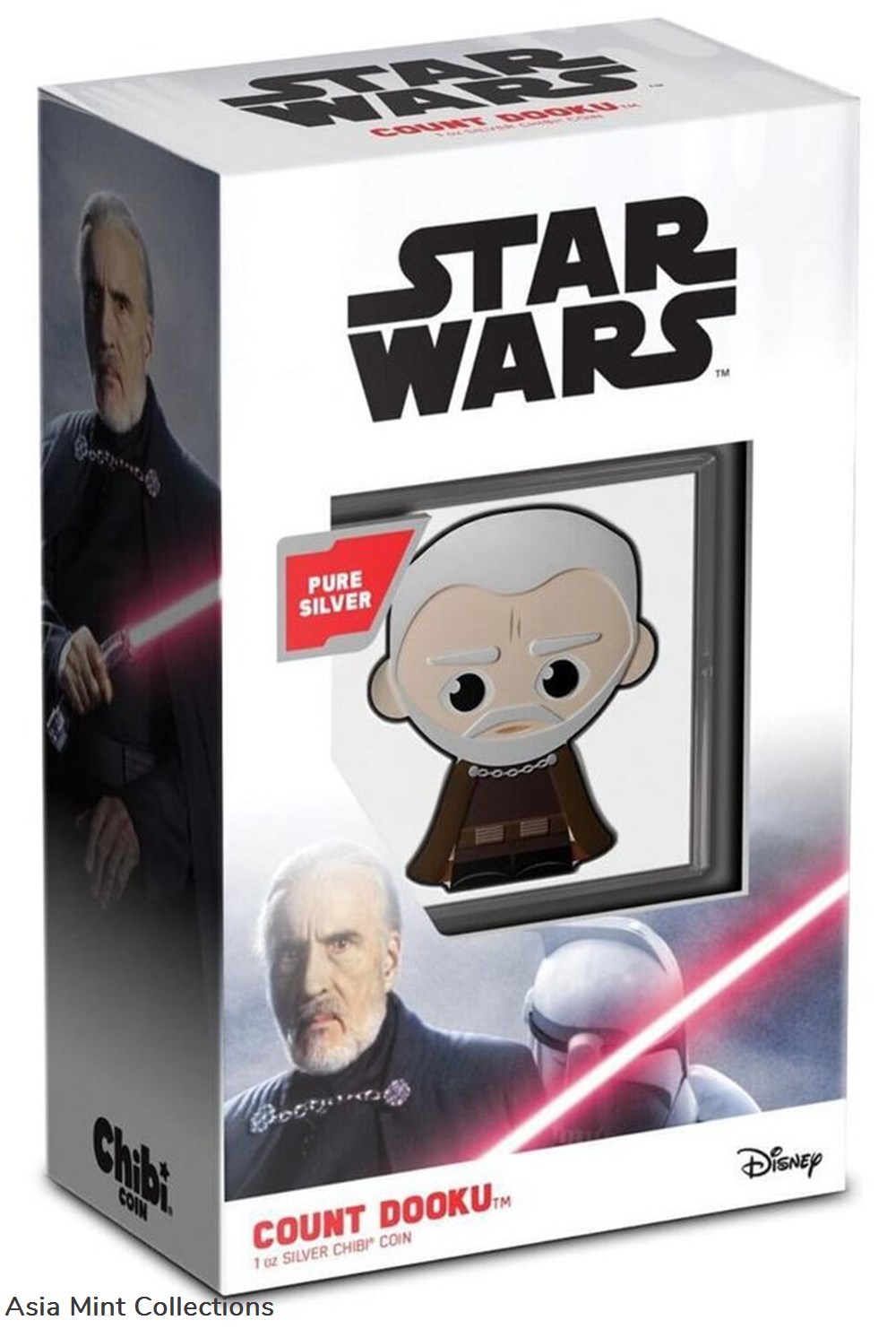 2023 Niue Star Wars Count Dooku 1oz Silver Colorized Proof Chibi Coin 5 coins ingots bullion 2023 niue star wars count dooku 1oz silver colorized proof chibi coin