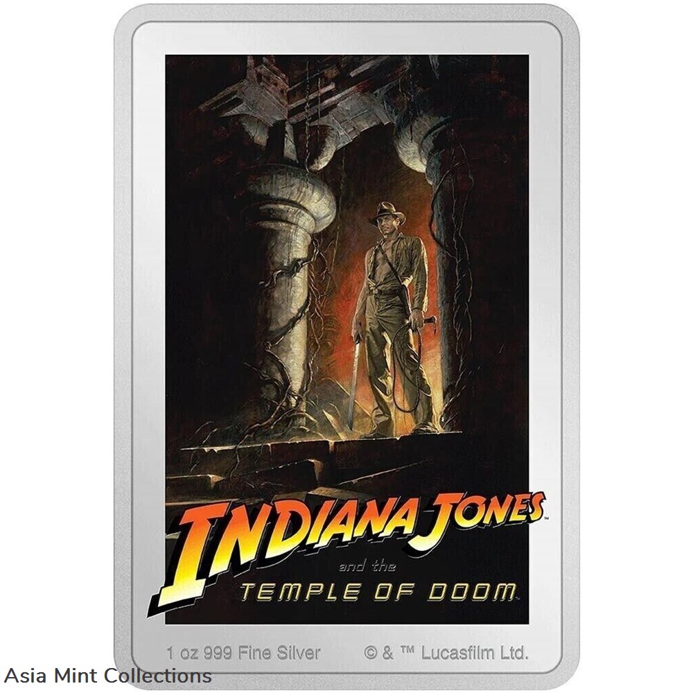 2023 - Indiana Jones ™ Tempel des Todes™ 1 Oz Silber Color Niue 2 $ mit OVP 5 coins ingots bullion silver coin 2023 indiana jones tempel des todes 1 oz silber color niue 2 mit ovp