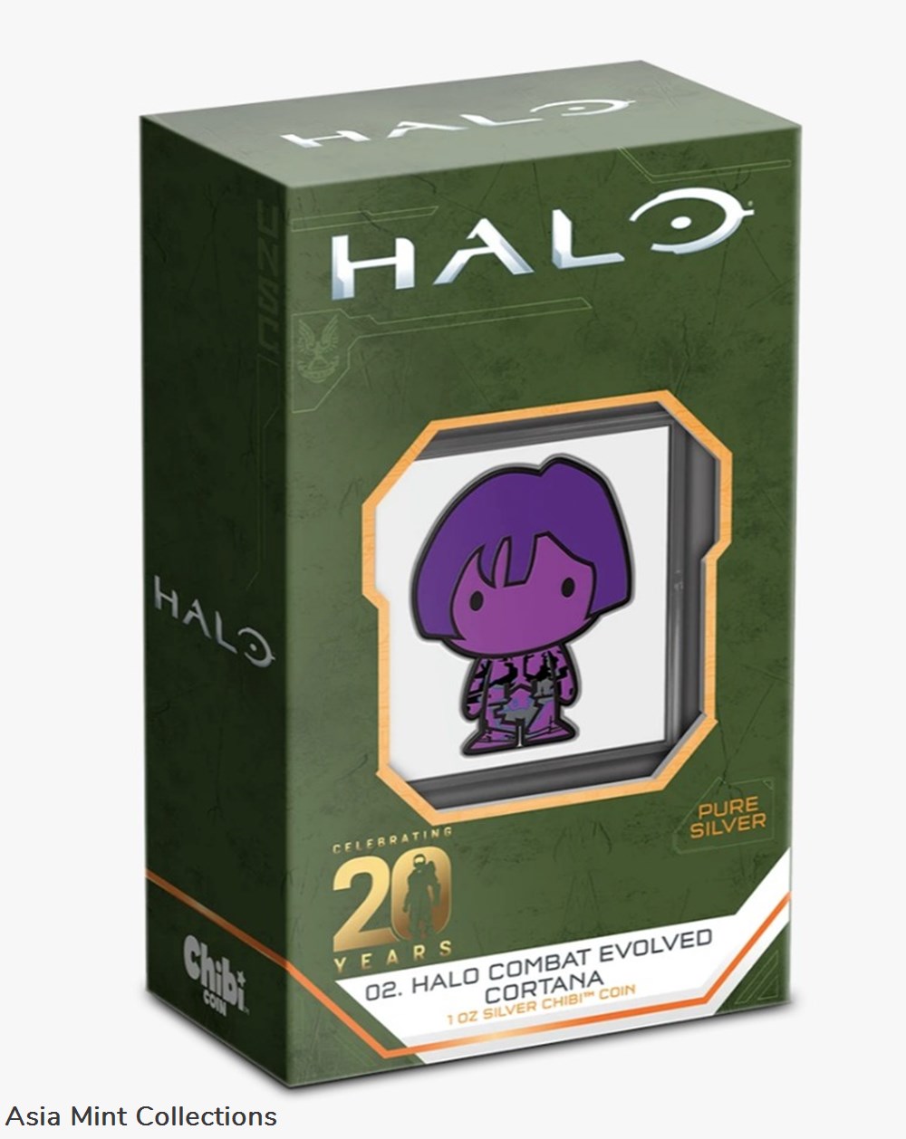 2021 Chibi Halo Series – Cortana 1oz Silver Coin 3 coins ingots bullion ingot 2021 chibi halo series cortana 1oz silver coin