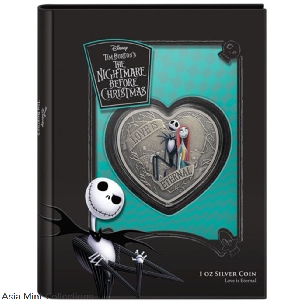 coins ingots bullion 2021 disney the nightmare before christmas love is eternal 1oz silver coin