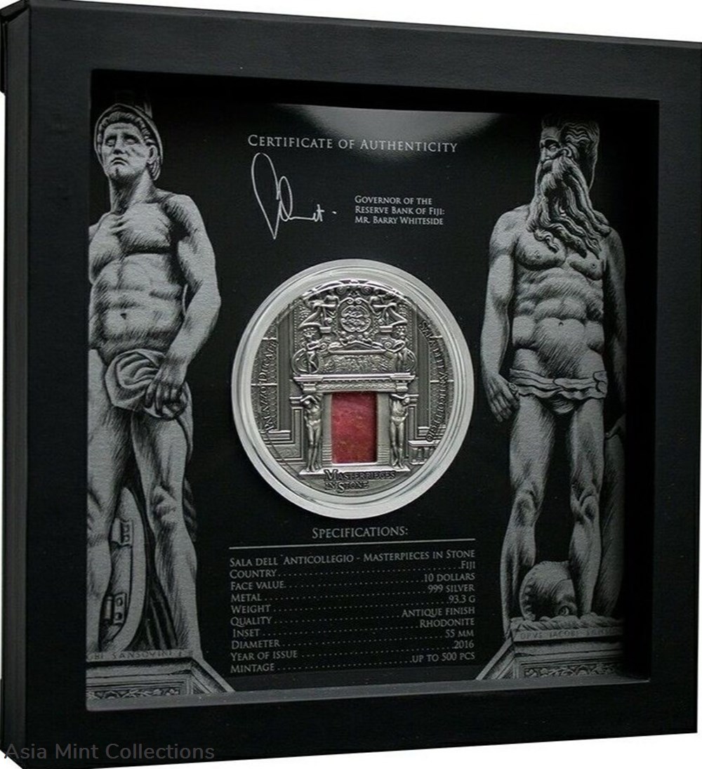 2016 - PALAZZO DUCALE Doge Palace Masterpieces in Stone 3 Oz Silver Coin 10$ Fiji 3 coins ingots bullion 2016 palazzo ducale doge palace masterpieces in stone 3 oz silver coin 10 fiji