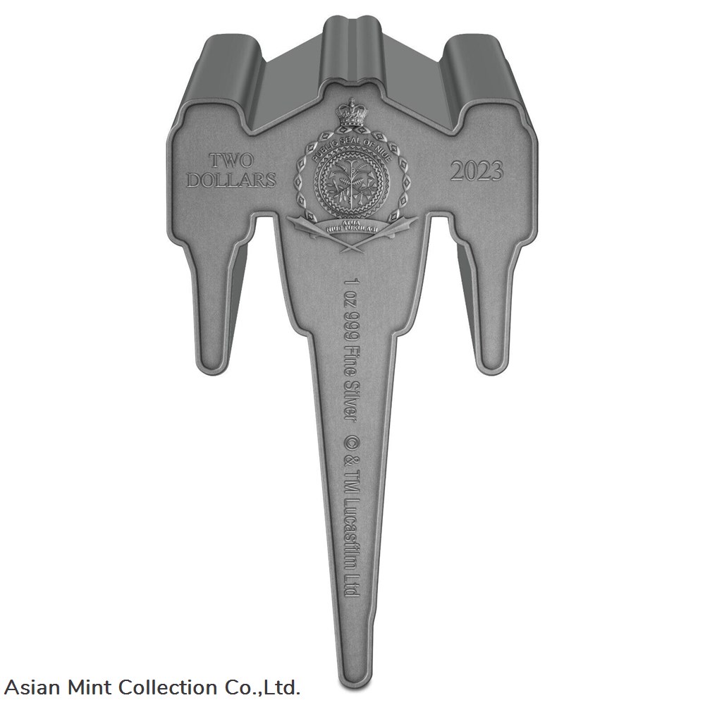 2023 – The Mandalorian's N-1 Starfighter™ 1 oz Silver Shaped Coin 2 coins ingots bullion ingot 2023 the mandalorian s n 1 starfighter 1 oz silver shaped coin