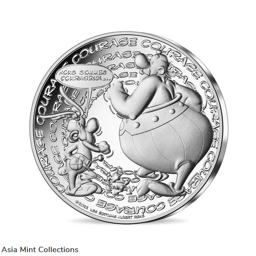 2022 Astérix - Well struck characters Courage - 10€ Silver Coin coins ingots bullion 2022 asterix well struck characters courage 10 silver coin