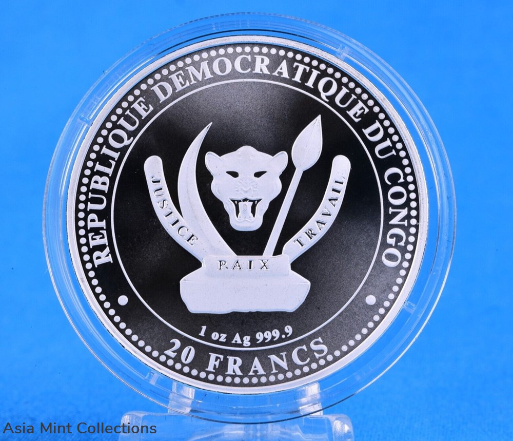 2023 - Prehistoric Life Stegosaurus (12.) Silver Coin 1 oz 999 Silver Congo ST 5 coins ingots bullion 2023 prehistoric life stegosaurus 12 silver coin 1 oz 999 silver congo st