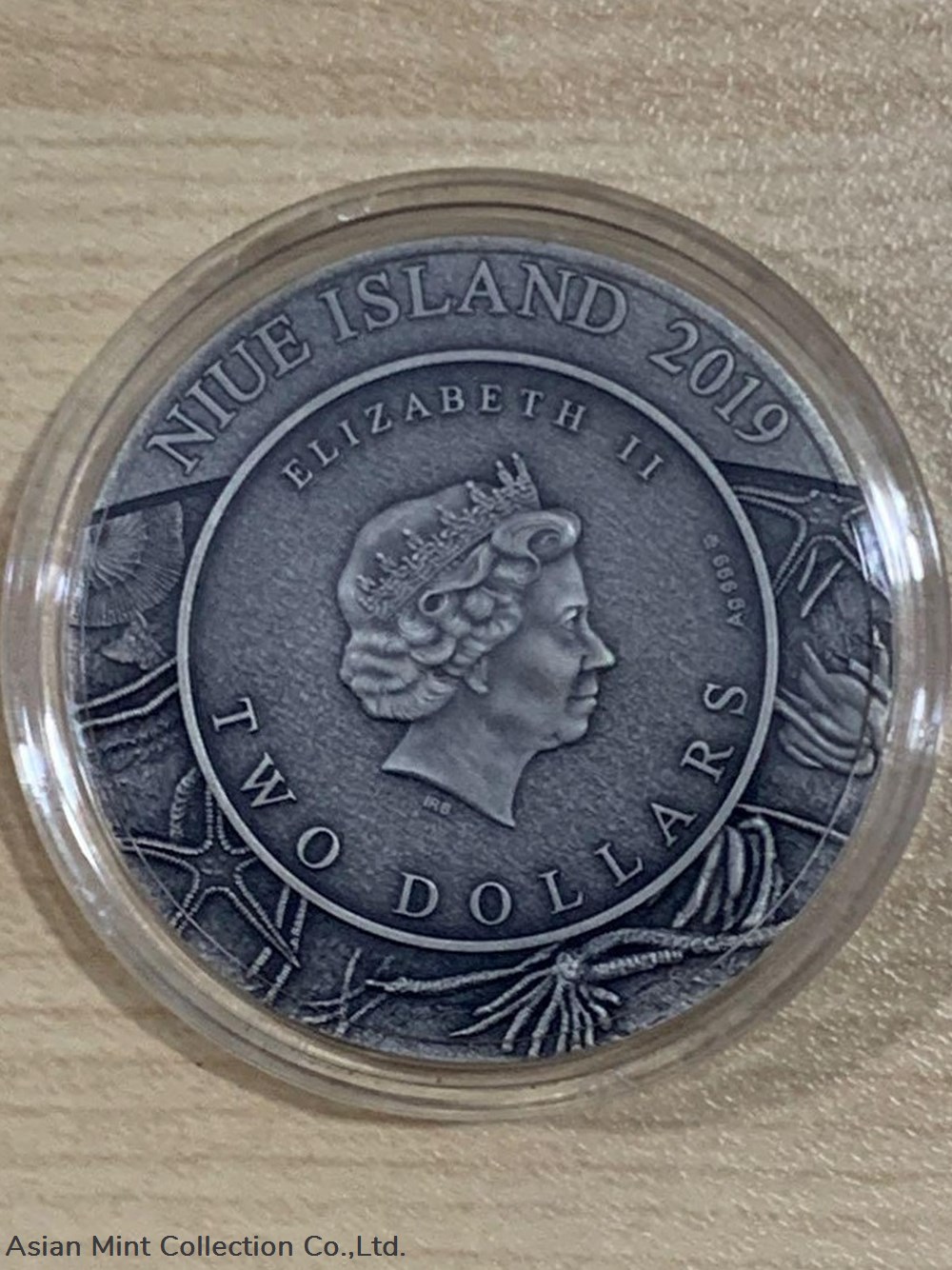 2019 - STARFISH World of Fossils 2 Oz Silver Coin 2$ Niue 2 coins ingots bullion 2019 starfish world of fossils 2 oz silver coin 2 niue