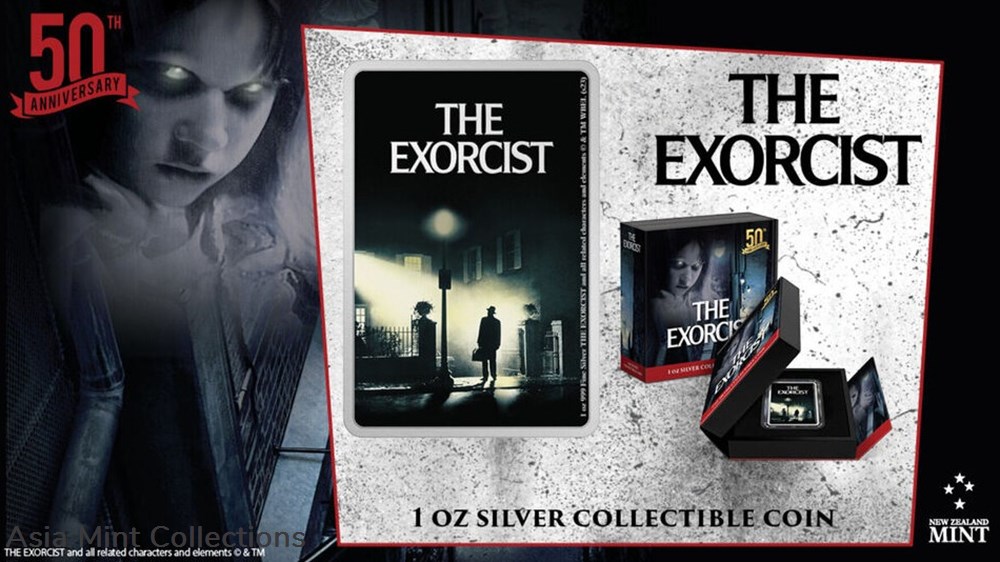 2023 Niue The Exorcist 50th Ann. 1oz Silver Colorized Proof Coin 7 coins ingots bullion 2023 niue the exorcist 50th ann 1oz silver colorized proof coin