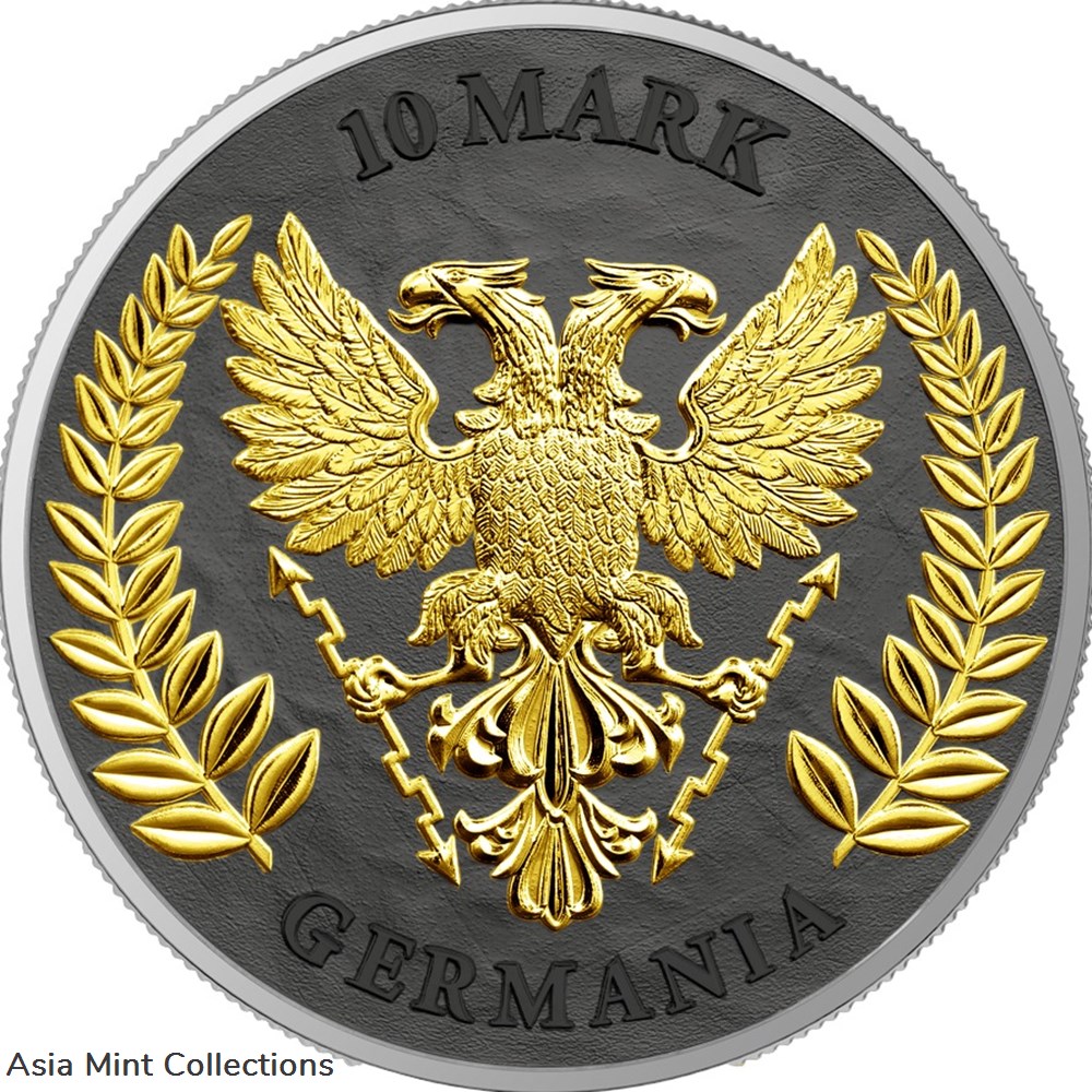 2023 - Germania Germania Mint ANA Edition 10 Mark 2 oz 999.9 Silver 2 oz BU 3 coins ingots bullion coin 2023 germania germania mint ana edition 10 mark 2 oz 999 9 silver 2 oz bu