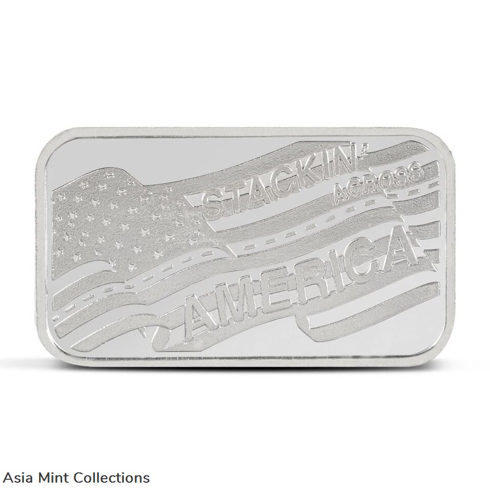 2023 - 1 oz Silver Bar ~ Stacking Across America Montana License Plate ~ New w/ COA 2 coins ingots bullion coin 2023 1 oz silver bar stacking across america montana license plate new w coa