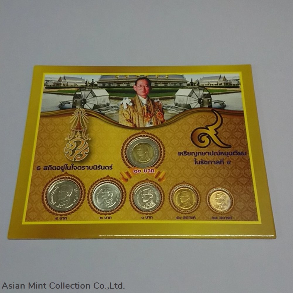 2006 - Circulation Coin Panel complete set Thailand (6 coins packed in panel and box) 3 2006 circulation coin panel complete set thailand 6 coins packed in panel and box