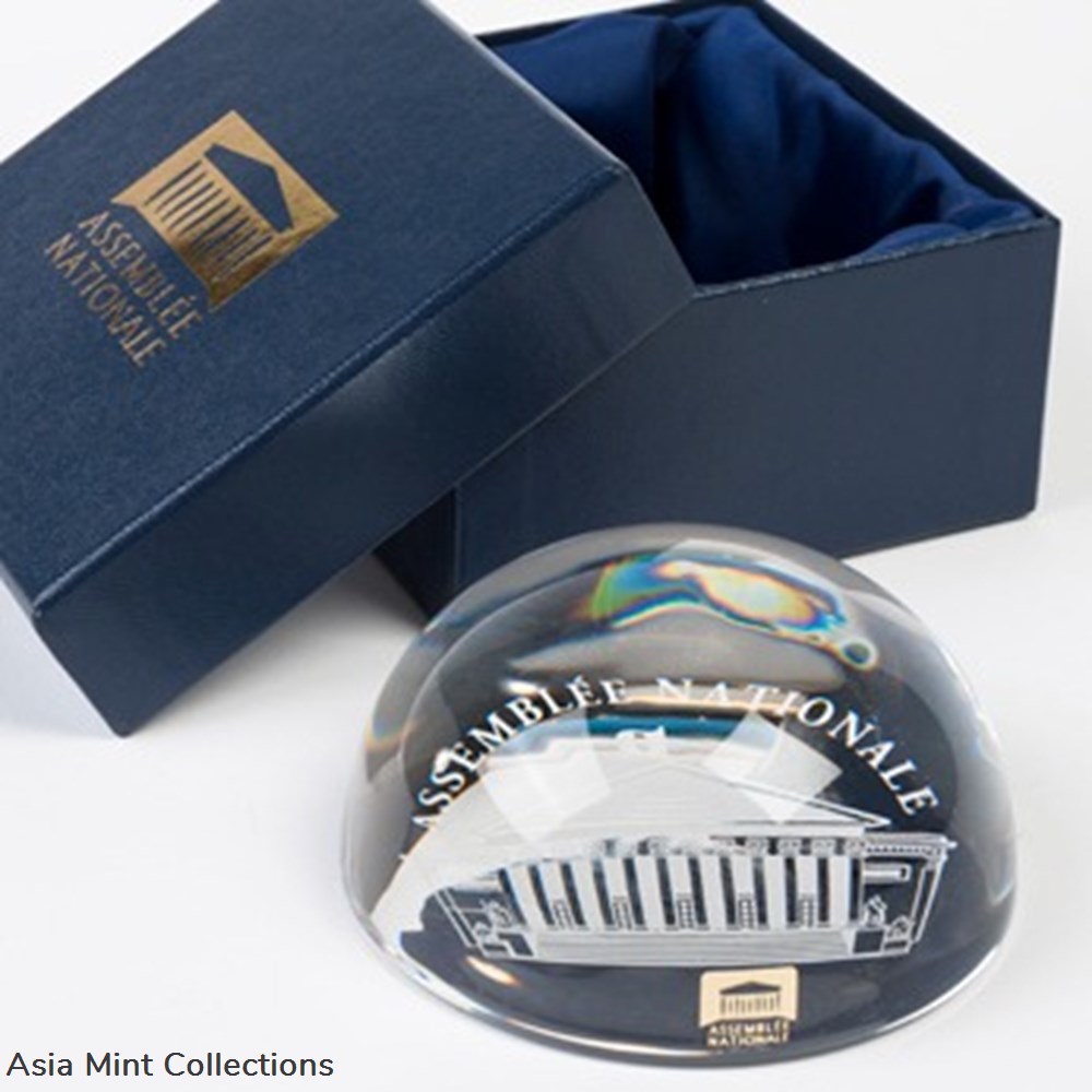 wine france loire valley centre assemblee nationale crystal paperweight
