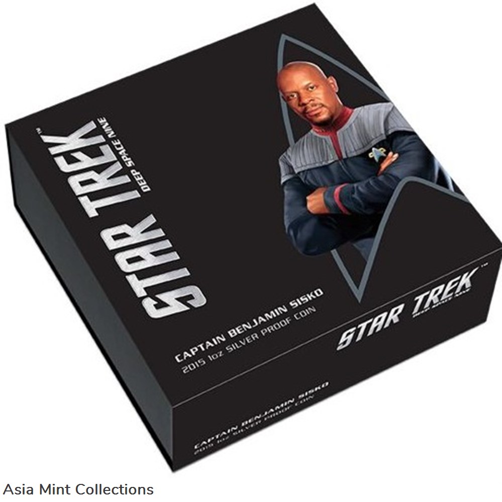 2015 $1 Star Trek Deep Space Nine Captain Benjamin Sisko 1oz Silver Proof Coin 4 coins ingots bullion 2015 1 star trek deep space nine captain benjamin sisko 1oz silver proof coin
