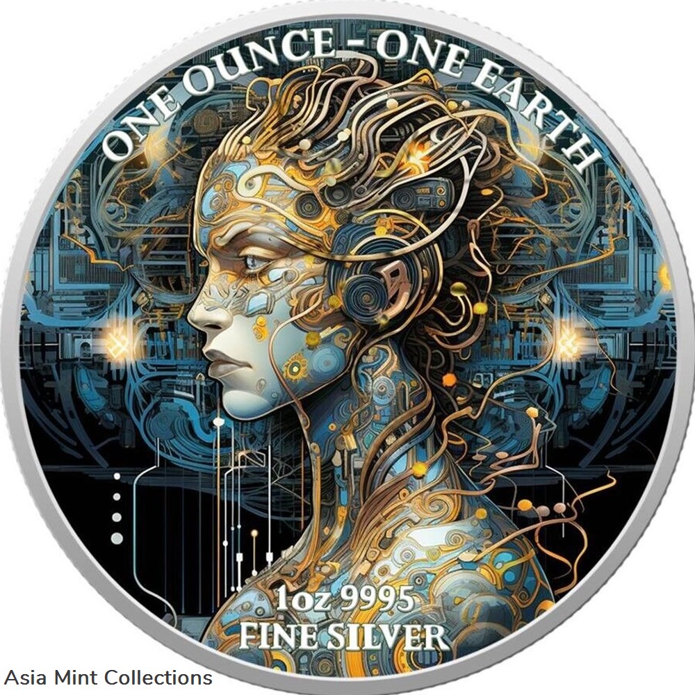 2022 - 1 Oz Silver $1 Fiji Glow In The Dark ARTIFICIAL INTELLIGENT BEAUTY Coin. coins ingots bullion 2022 1 oz silver 1 fiji glow in the dark artificial intelligent beauty coin