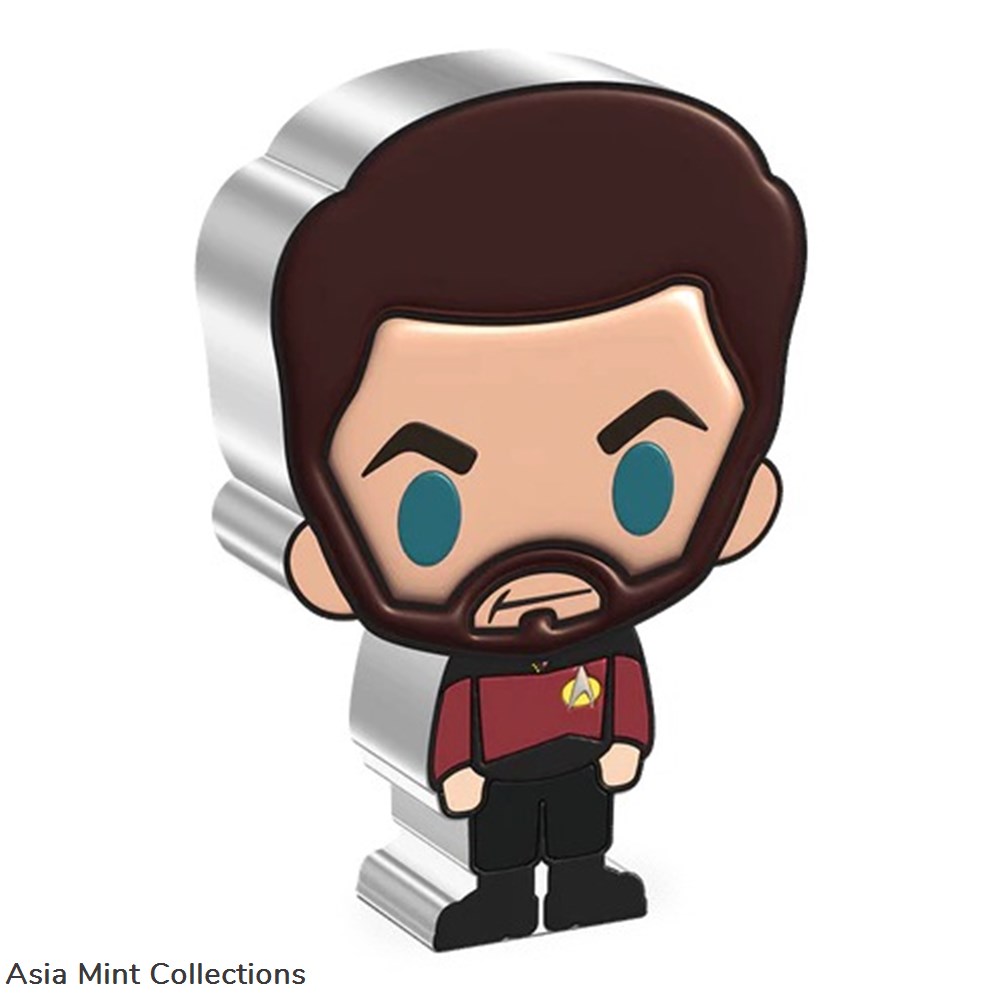 2022 Niue Star Trek William T. Riker 1oz Silver Chibi Coin coins ingots bullion 2022 niue star trek william t riker 1oz silver chibi coin