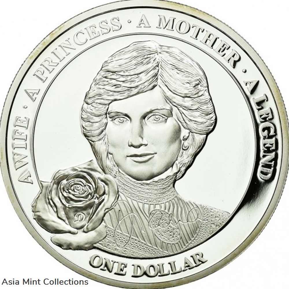 2011 - NIUE ISLAND, 1 DOLLAR LADY DIANA coins ingots bullion silver coin 2011 niue island 1 dollar lady diana