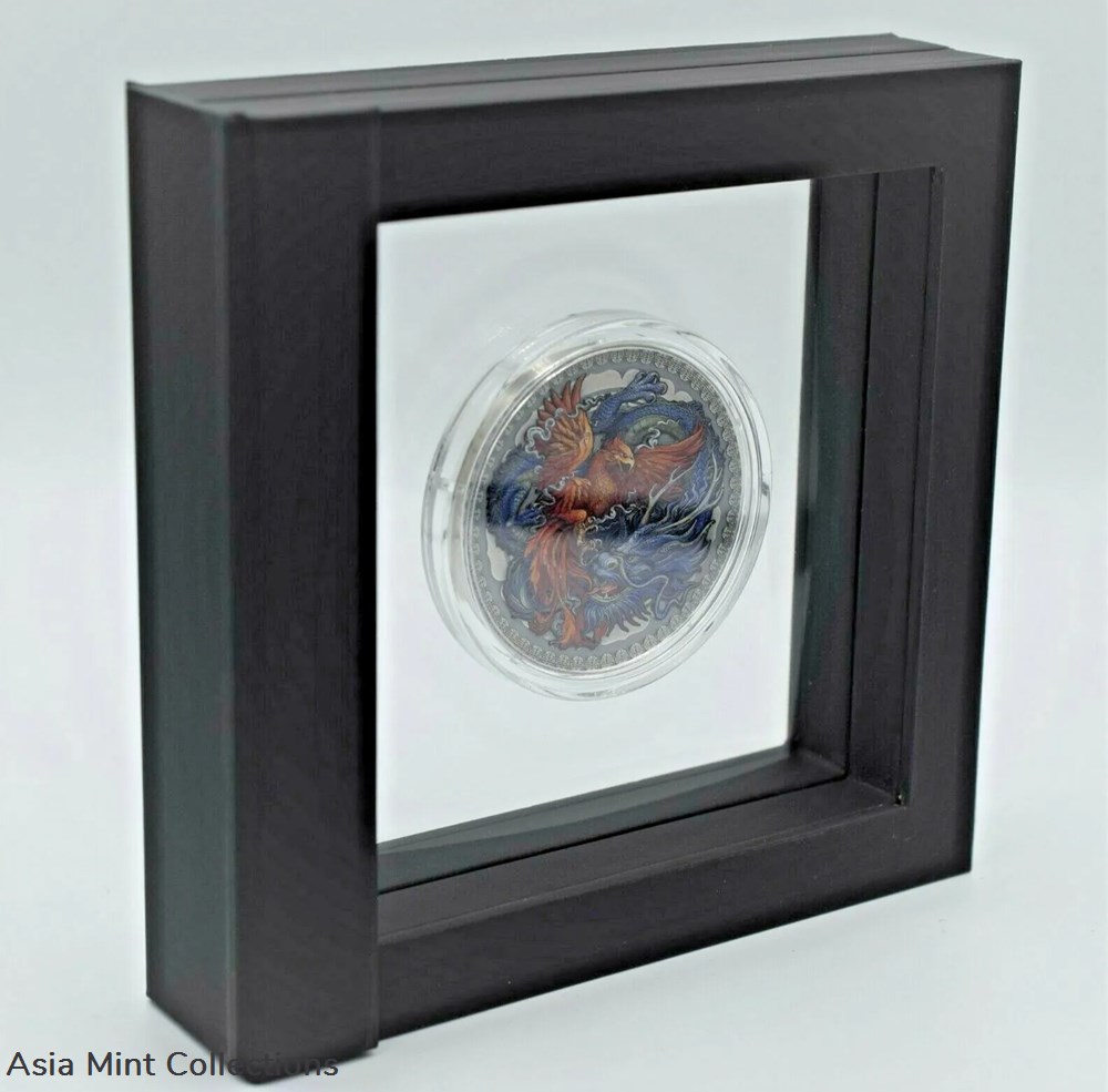 2021 - Phoenix and Dragon Oriental Culture Collection 50 g Silver Coin Ghana 4 coins ingots bullion 2021 phoenix and dragon oriental culture collection 50 g silver coin ghana