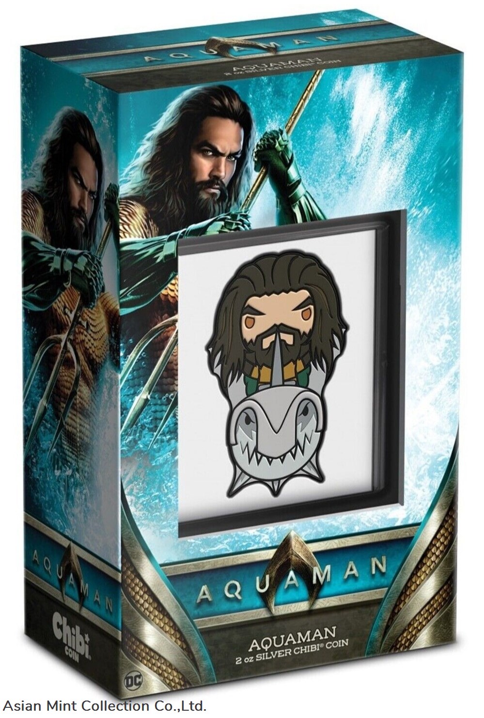 2023 - Niue DC Comics Aquaman 2oz Silver Mega Chibi Coin 4 coins ingots bullion ingot 2023 niue dc comics aquaman 2oz silver mega chibi coin